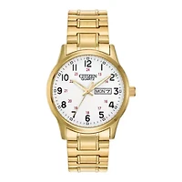 Citizen® Mens Gold-Tone Stainless Steel Expansion Strap Watch BF0612-95A