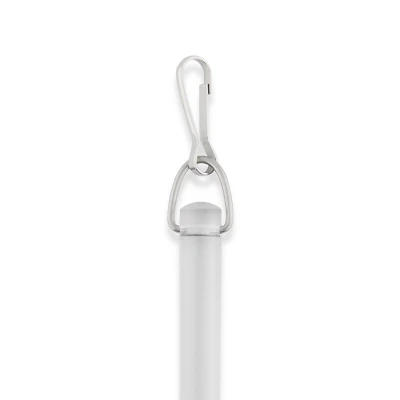 Rod Desyne 1/2" Clear Pvc Baton With Snap Hook Curtain Wand