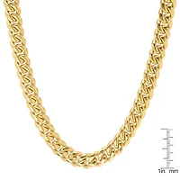 Mens 18K Gold Over Stainless Steel Hypoallergenic 30 Inch Box Chain Necklace