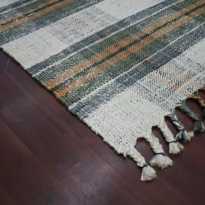 Amer Rugs Hermoppa Osu Plaid Flatweave Plaid Reversible Indoor Rectangular Accent Rug