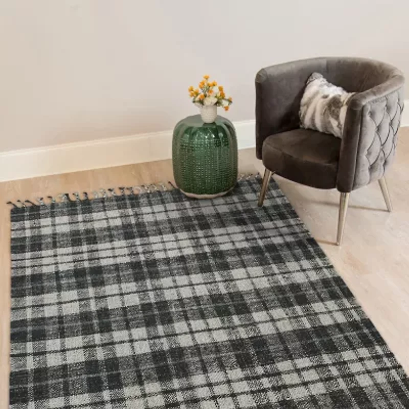 Amer Rugs Hermoppa Aster Plaid Flatweave Reversible Indoor Rectangular Accent Rug