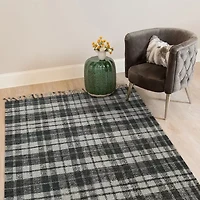 Amer Rugs Hermoppa Aster Plaid Flatweave Reversible Indoor Rectangular Accent Rug