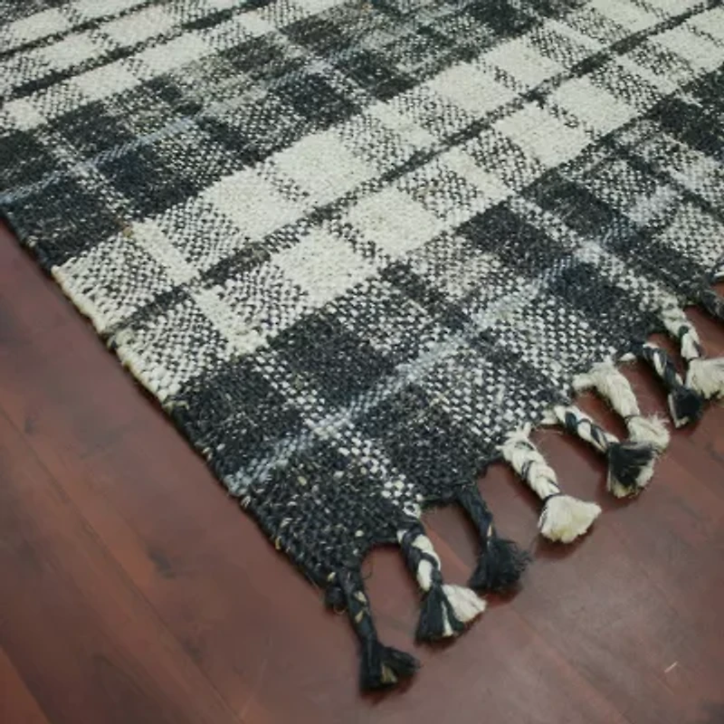 Amer Rugs Hermoppa Aster Plaid Flatweave Reversible Indoor Rectangular Accent Rug