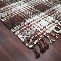 Amer Rugs Hermoppa Xan Plaid Flatweave Plaid Reversible Indoor Rectangular Accent Rug
