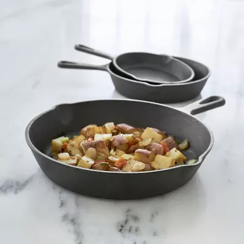 Cooks 3-pc. Cast Iron Fry Pan Set