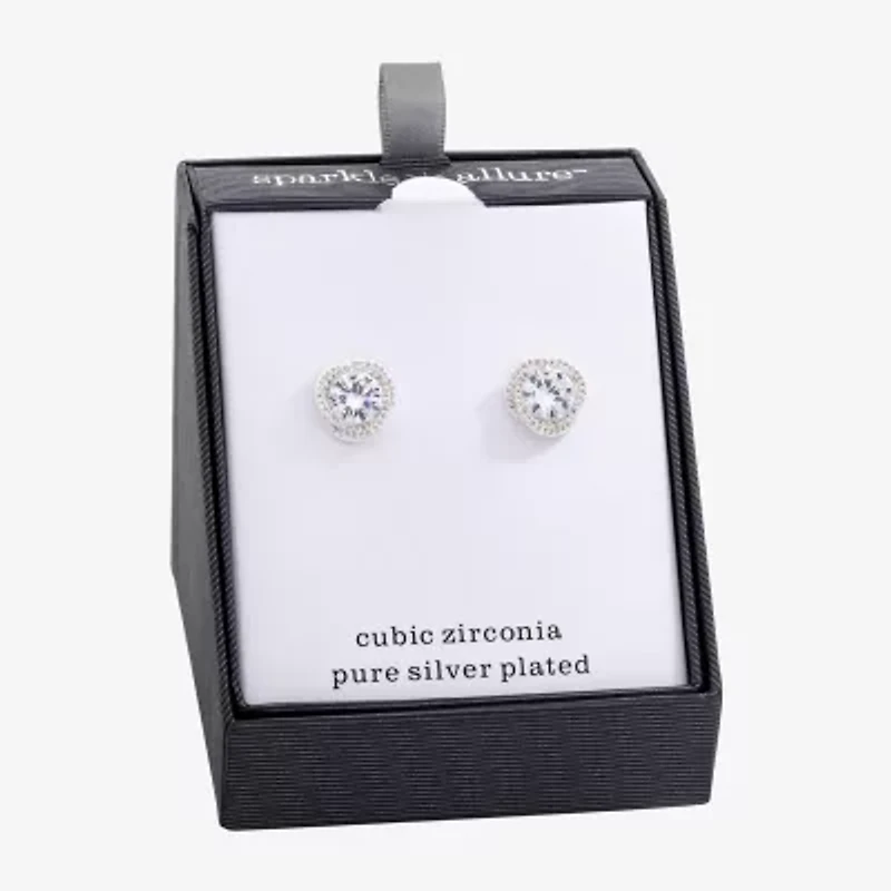 Sparkle Allure Cubic Zirconia 11mm Knot Stud Earrings