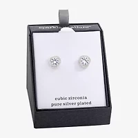 Sparkle Allure Cubic Zirconia 11mm Knot Stud Earrings
