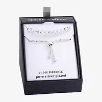 Sparkle Allure Womens Cubic Zirconia Bolo Bracelet