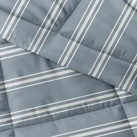 Casual Comfort Soft Stripe Reversible Down-Alternative Comforter