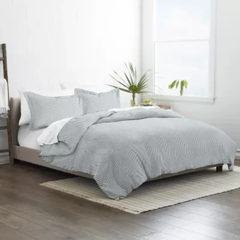 Casual Comfort Modern Diagonal Patterned Duvet Cover Set