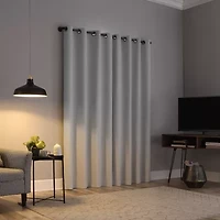 Sun Zero Channing Grommet Top Energy Saving 100% Blackout Single Curtain Panel