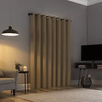 Sun Zero Channing Grommet Top Energy Saving 100% Blackout Single Curtain Panel