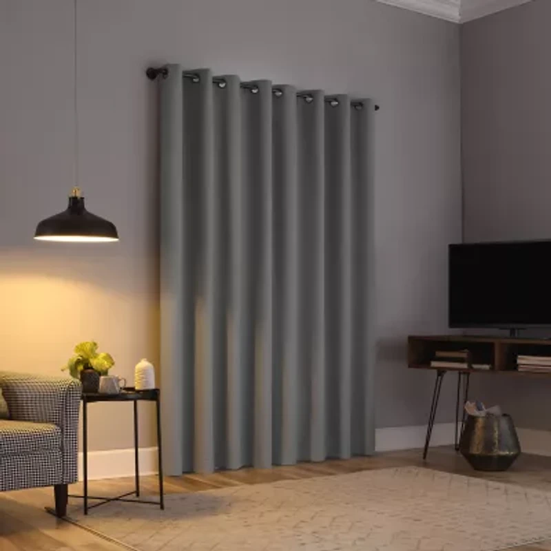 Sun Zero Channing Grommet Top Energy Saving 100% Blackout Single Curtain Panel