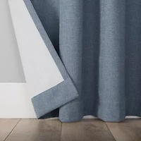 Sun Zero Channing Grommet Top Energy Saving 100% Blackout Single Curtain Panel