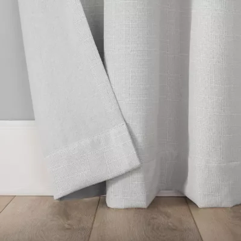 Sun Zero Channing Grommet Top Energy Saving 100% Blackout Single Curtain Panel