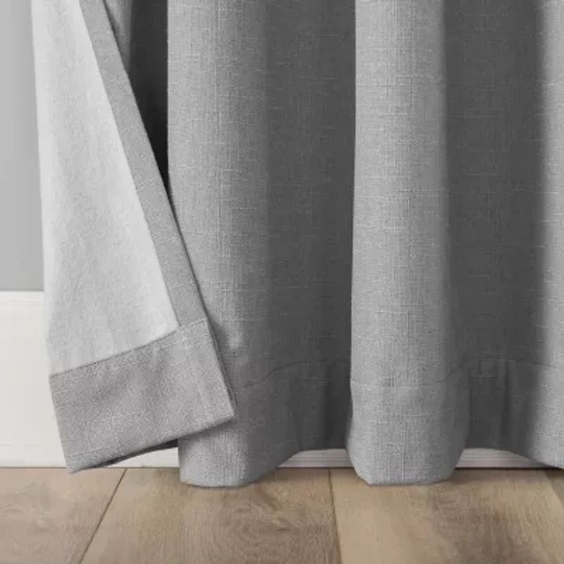 Sun Zero Channing Grommet Top Energy Saving 100% Blackout Single Curtain Panel