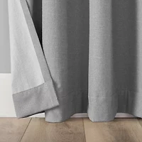 Sun Zero Channing Grommet Top Energy Saving 100% Blackout Single Curtain Panel