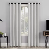 Sun Zero Channing Grommet Top Energy Saving 100% Blackout Single Curtain Panel