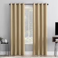 Sun Zero Channing Grommet Top Energy Saving 100% Blackout Single Curtain Panel
