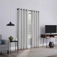 Sun Zero Channing Grommet Top Energy Saving 100% Blackout Single Curtain Panel