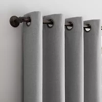 Sun Zero Channing Grommet Top Energy Saving 100% Blackout Single Curtain Panel