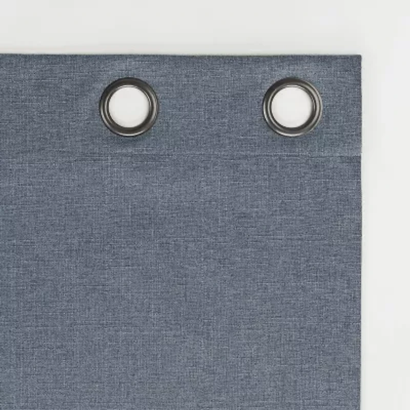 Sun Zero Channing Grommet Top Energy Saving 100% Blackout Single Curtain Panel