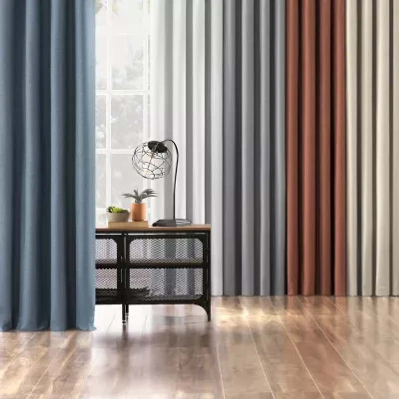 Sun Zero Channing Grommet Top Energy Saving 100% Blackout Single Curtain Panel