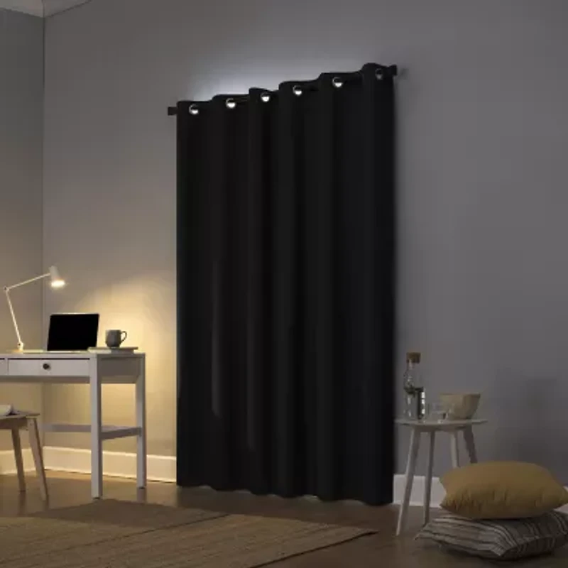 Sun Zero Cyrus Grommet Top Energy Saving 100% Blackout Single Curtain Panel