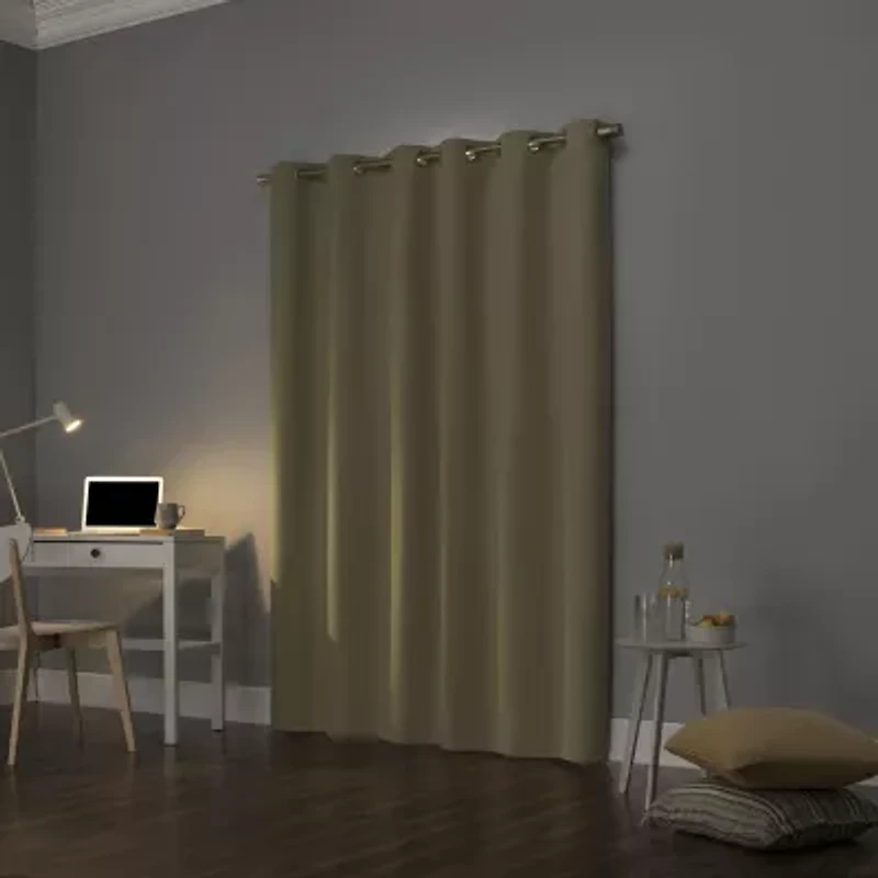 Sun Zero Cyrus Grommet Top Energy Saving 100% Blackout Single Curtain Panel