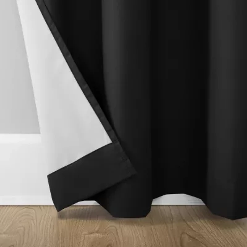 Sun Zero Cyrus Grommet Top Energy Saving 100% Blackout Single Curtain Panel