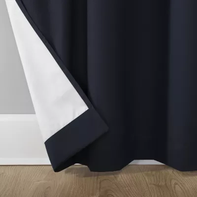 Sun Zero Cyrus Grommet Top Energy Saving 100% Blackout Single Curtain Panel