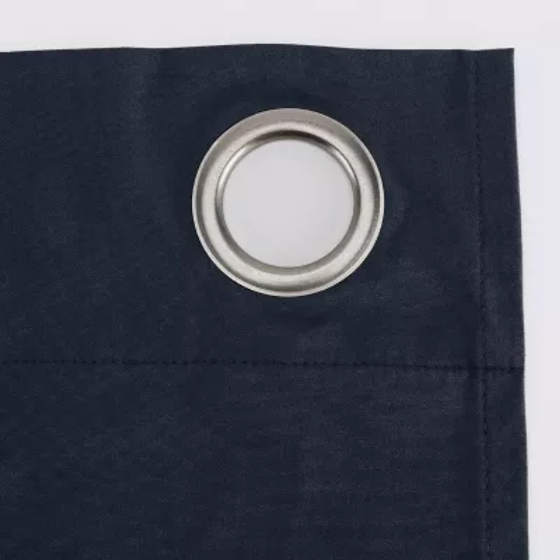 Sun Zero Cyrus Grommet Top Energy Saving 100% Blackout Single Curtain Panel