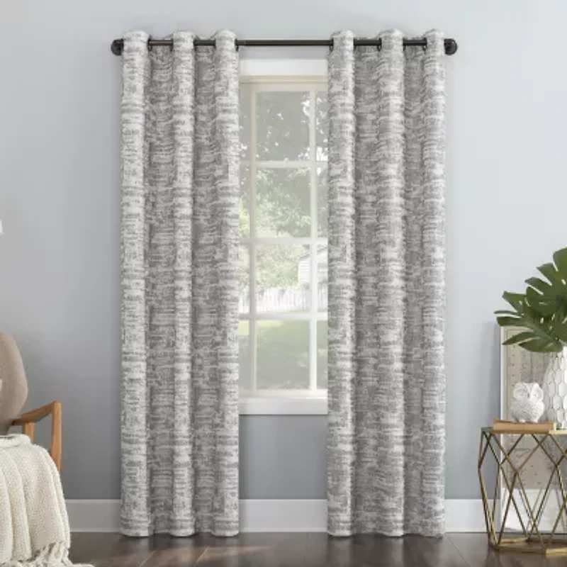 Sun Zero Parrish Grommet Top Energy Saving 100% Blackout Single Curtain Panel