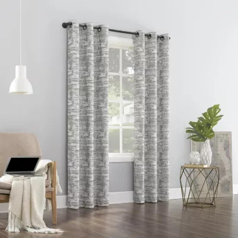 Sun Zero Parrish Grommet Top Energy Saving 100% Blackout Single Curtain Panel