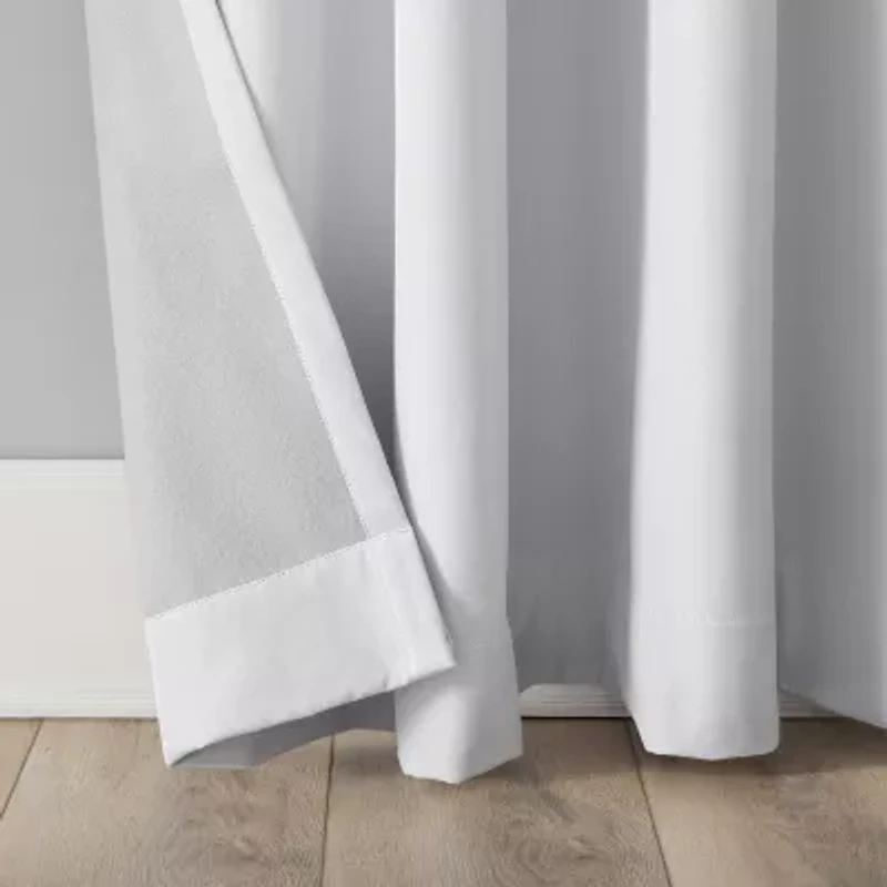 Sun Zero Tyrell Grommet Top Energy Saving 100% Blackout Single Curtain Panel