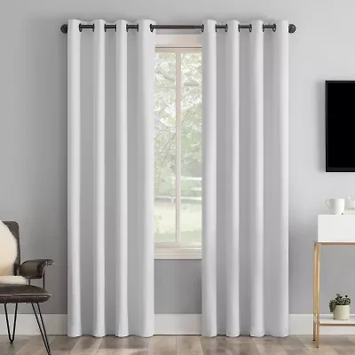 Sun Zero Tyrell Grommet Top Energy Saving 100% Blackout Single Curtain Panel