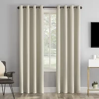 Sun Zero Tyrell Grommet Top Energy Saving 100% Blackout Single Curtain Panel