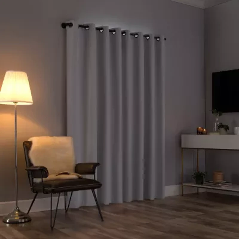 Sun Zero Tyrell Grommet Top Energy Saving 100% Blackout Single Curtain Panel