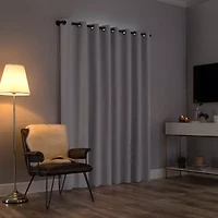 Sun Zero Tyrell Grommet Top Energy Saving 100% Blackout Single Curtain Panel