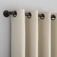 Sun Zero Tyrell Grommet Top Energy Saving 100% Blackout Single Curtain Panel