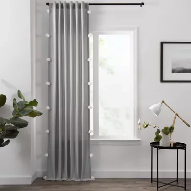 Mercantile Ardmore Rod Pocket Back Tab Light-Filtering Single Curtain Panel