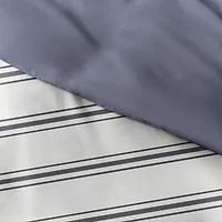 Casual Comfort Desert Stripe Patterned Reversible Duvet Cover Set