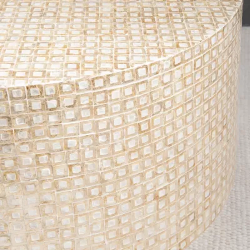 Porada Modern Gold and Ivory Coffee Table