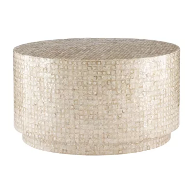 Porada Modern Gold and Ivory Coffee Table