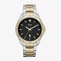 Relic By Fossil Mens Two Tone Stainless Steel Bracelet Watch Zr12558