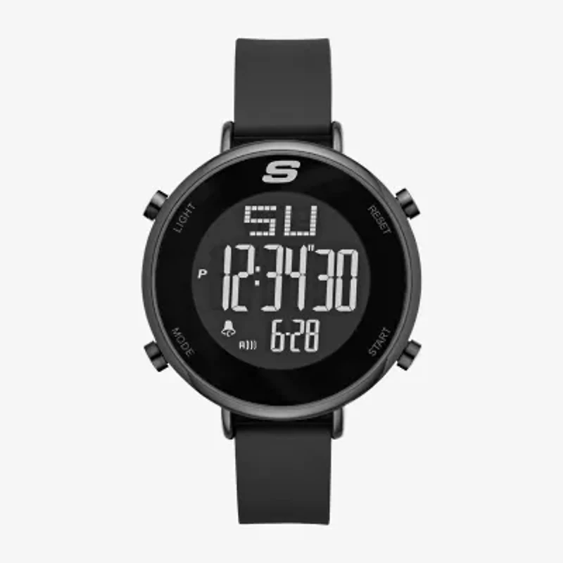 Skechers Magnolia Womens Chronograph Digital Black Strap Watch Sr6065