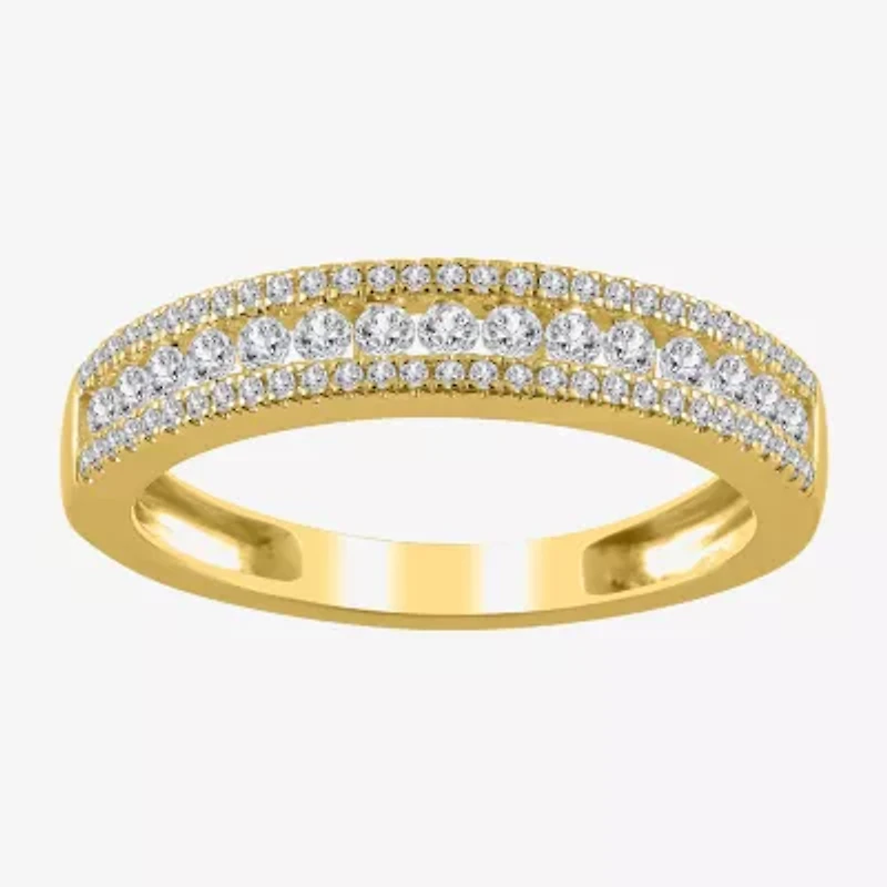 Womens 1/2 CT. T.W. Natural White Diamond 14K Gold Anniversary Wedding Band