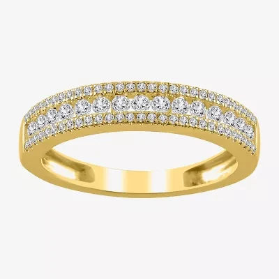Womens 1/2 CT. T.W. Natural White Diamond 14K Gold Anniversary Wedding Band