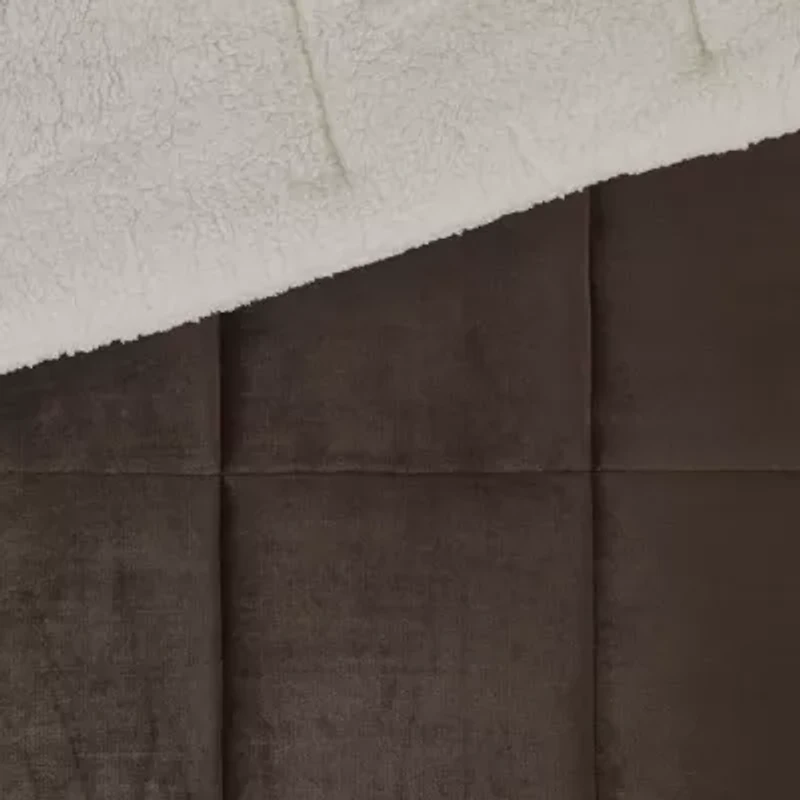 Woolrich Alton Plush to Sherpa Down Alternative Comforter Set with Throw Pillow