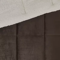 Woolrich Alton Plush to Sherpa Down Alternative Comforter Set with Throw Pillow